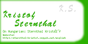 kristof sternthal business card